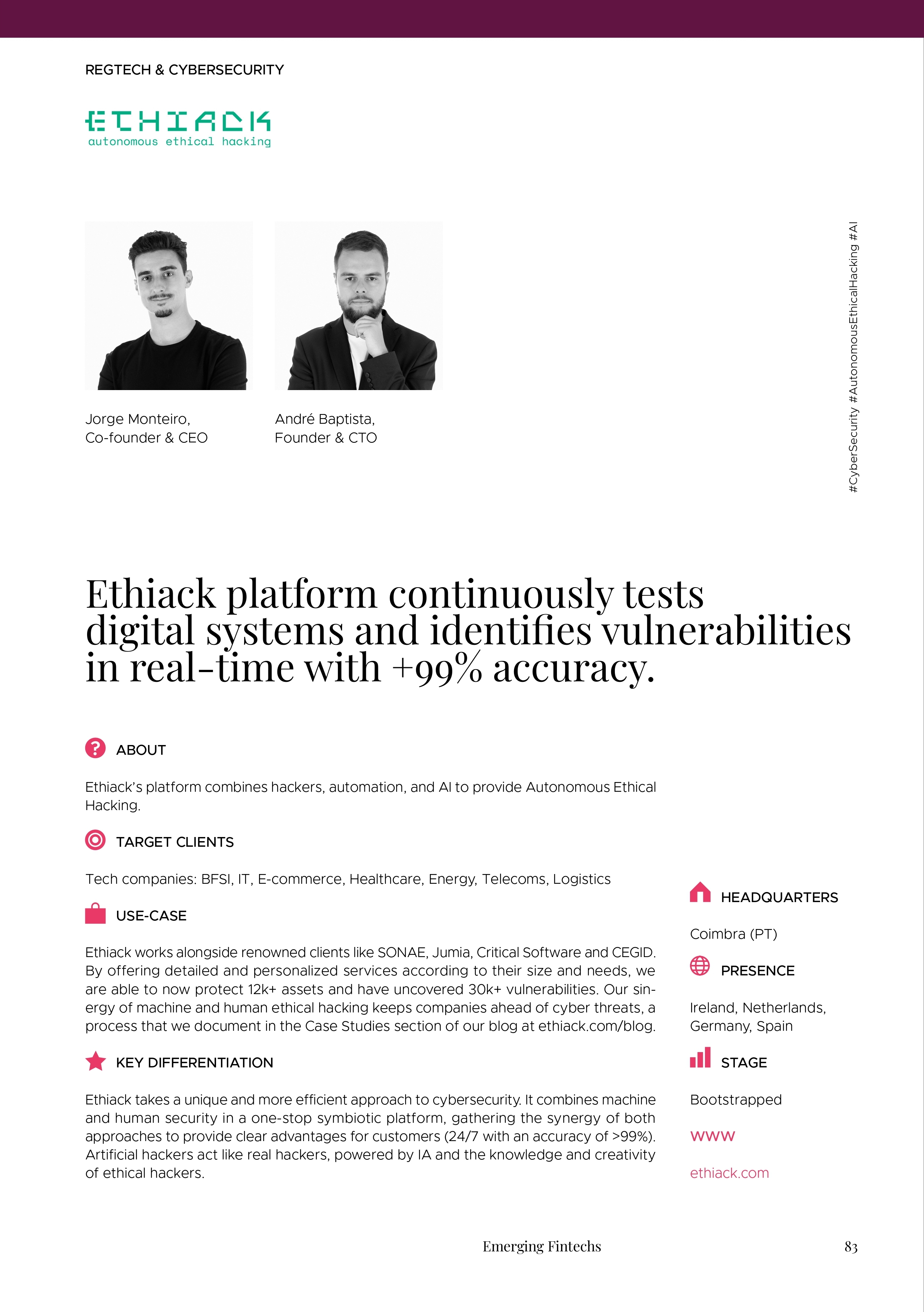 Ethiack Featured in the Portugal Fintech Report 2023
